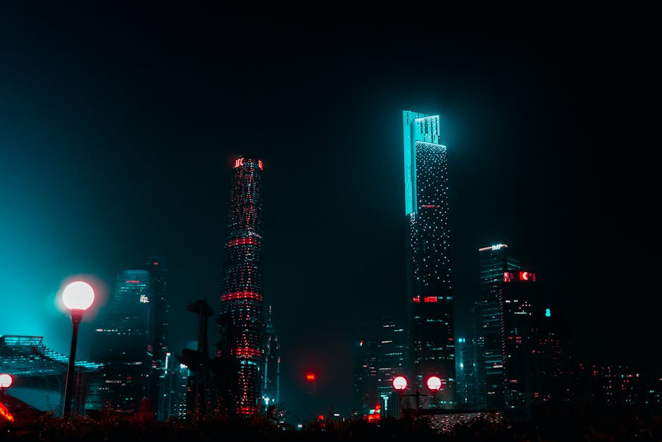 Hochh&auml;user W&auml;hrend Der Nacht