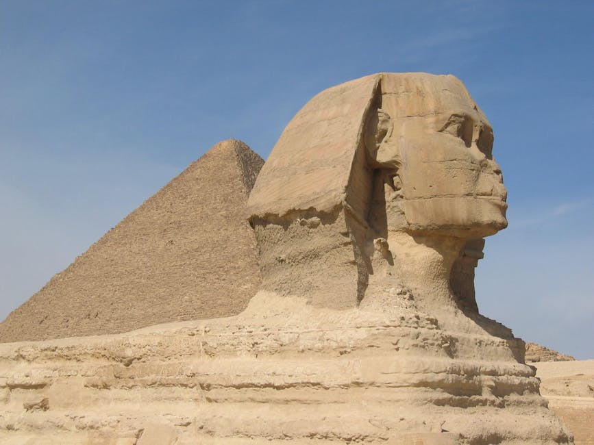 Gro&szlig;e Sphinx Und Pyramide Von Gizeh, &auml;gypten