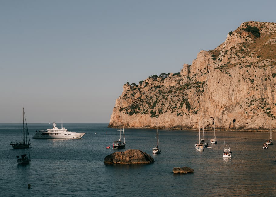 Boats Sailing on Sea