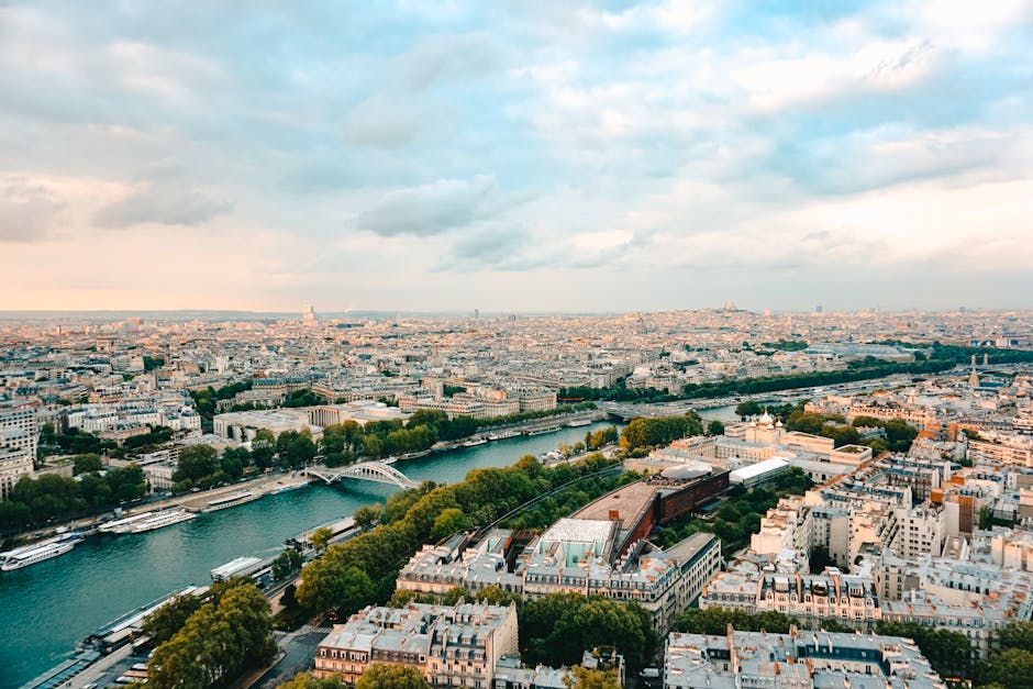 Panoramablick Auf Die Stadt Paris