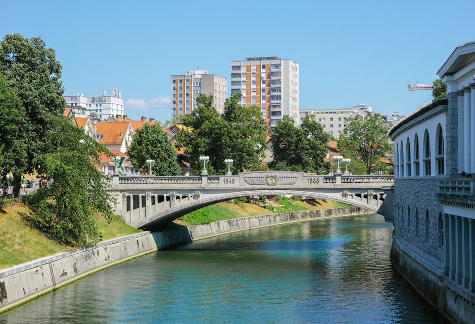 Architektur, blauer himmel, br&uuml;cke