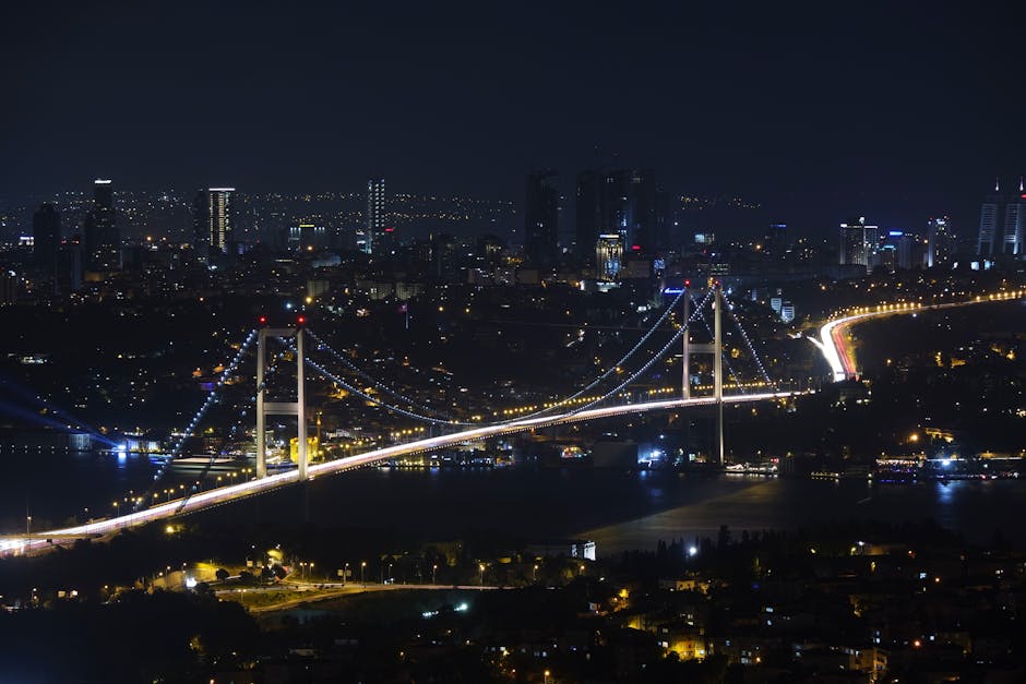 Luftaufnahme Des Stadtbildes Bei Nacht